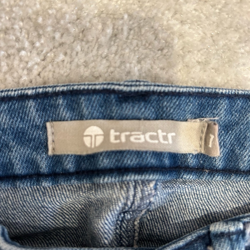 Tractr girls jeans. Straight fit, frayed bottoms. Worn once! - Picture 2 of 3